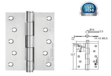 SGDH-753525-SS 5”x3.5”x2.5mm SUS304 Stainless Steel Hinge