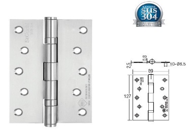 SGDH-753525 SS 2BB 5”x3.5”x2.5mm SUS304 Hinge