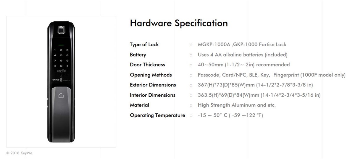 Keywe Digital Door Lock PP